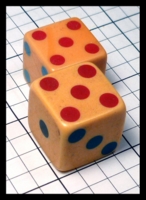 Dice : Dice - 6D Pipped - Michigan Red Eye Variant 4 - Ebay Oct 2014